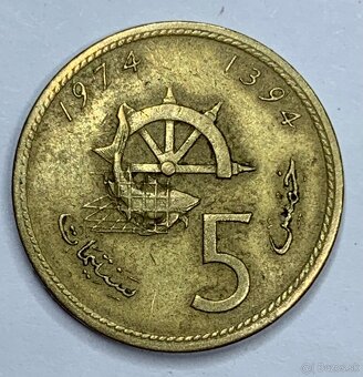 (M.2025.195.) Predám 5 santimat 1394 (1974) Maroko - 2