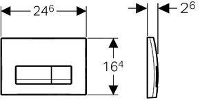 Geberit Delta - Ovládacie tlačidlo WC - 115.105.11.1 - 2