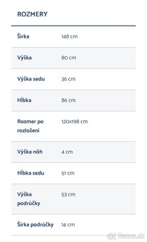 Rozkladacia pohovka 2-miestna - 2