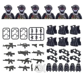 SWAT 6 ks sada vojakou-cierny - 2