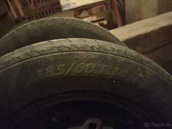 Predam 4x pneumaziky s diskami 185/60 R14 5x100 - 2