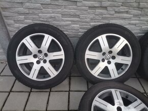 Alu disky 5x100 R16 VW + 205/55 R16 letné pneumatiky - 2