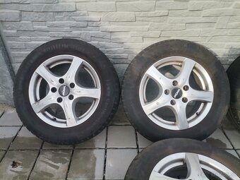 Alu disky 5x112 R15 Ronal + 195/65 R15 letné pneumatiky - 2