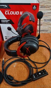 Predám slúchadlá HyperX Cloud II Red - 2