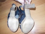 Nenosené čierné remienkavé sandále - 2
