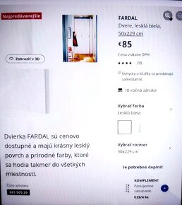 Dvere Fardal na skrine Pax Ikea - 2