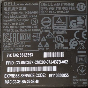 Dell WD19TB dokovacia stanica - 2