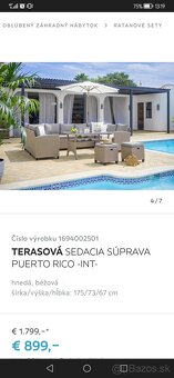 Puerto Rico Ratanová sedacia súprava - 2