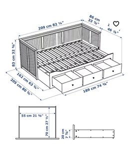 Hemnes Ikea postel - 2