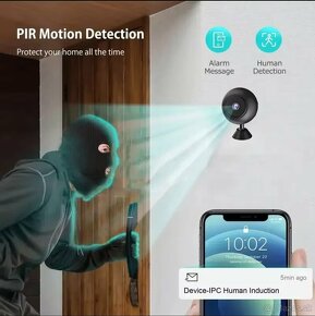 Mini monitorovacia kamera, WiFi, živé sledovanie live, nová - 2