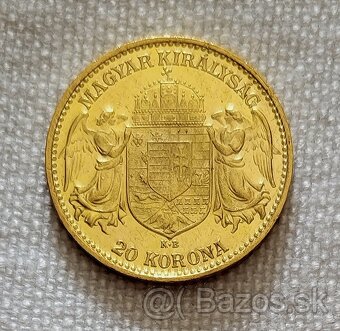 Zlatá uhorská 20 koruna FJI, 1914 kb, lepší ročník - 2