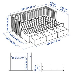 Rozkladacia postel hemnes - 2