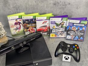 Xbox 360 E, kinect, 1 ovládač, 5 hier (Sport, Fifa, Forza) - 2