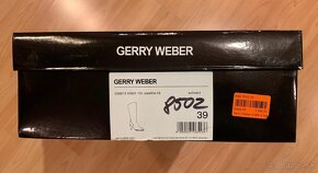 PREDÁM takmer nové dámske čierne kožené čižmy GERRY WEBER - 2