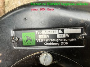Kúrenie - ventilátor na Trabant DDR funglovka - 2