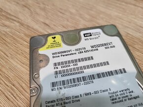 2,5" HDD WD 320GB, model WD3200BEVT, zdravie 100 percent - 2