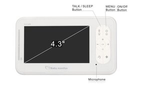 KINGFIT 4,3" detská pestúnka s kamerou - 2