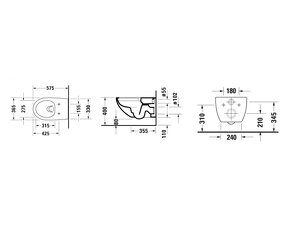 PREDÁM závesné rimless WC Duravit Architec + doska - 2