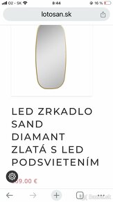 Led zrkadlo Sand Diamand zlaté s podsvietenim - 2