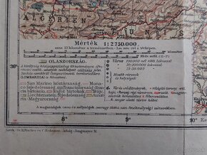 Mapa Talianska z čias Rakúsko-Uhorska - 2