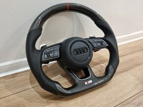 AUDI VOLANT KARBONOVY RS ZKOSENY s airbagom - 2