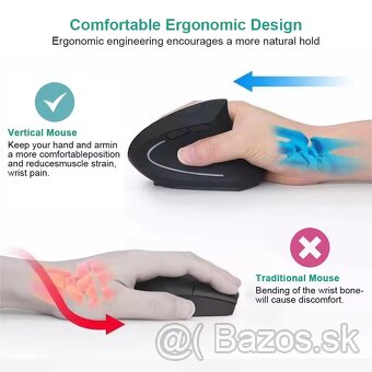 Ergonomická bezdrôtová myš s 6 tlačidlami - Nastaviteľné DPI - 2