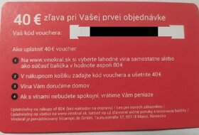 40€ poukaz / voucher Vínokráľ - 2