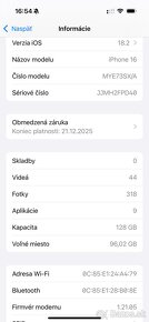 IPHONE 16 128GB BLACK TITAN (NOVÝ) - 2