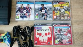 PS3 SuperSlim 500GB + 5 originálnych hier - 2