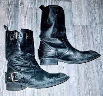 Vintage kožené biker boots č.38 - 2