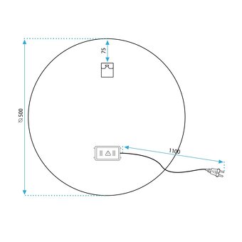 Okrúhle LED Zrkadlo - NOVE & Nerozbalené - 2