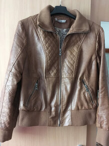 Hnedá koženková bunda, pošta zdarma - 2