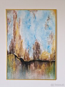 Abstraktný obraz štrukturovaný 70x40cm G - 2