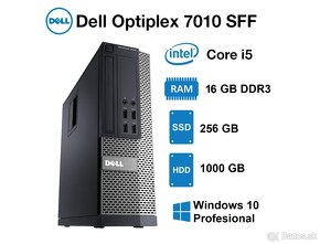 DELL 7010 SFF, I5-2GEN, RAM 8GB, SSD 256GB, HDD 1000GB, W10 - 2