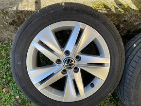 VW 5x112 R16 ET48 + letne pneu - 2