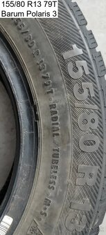 Predám 1 zimnú pneumatiku 155/88 R13 79T Barum - 2