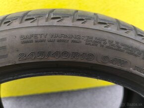 Letné Bridgestone 245/40 R19, DOT 0422 - 2