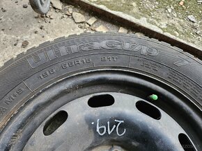 Plechové disky 5x100 + zimné pneu 195/65r15 - 2