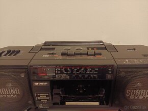 Sharp WQ 352H bk radiomagnetofon retro 2 kazeťák - 2