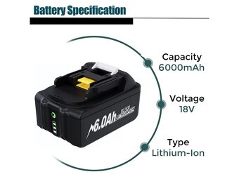 2x Bateria+nabijačka (makita) 18v 6ah - 2