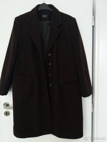 Dámsky čokoládovohnedý vlnený kabát - 2