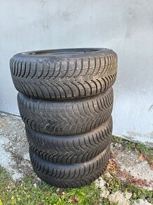 Plechové disky +Zimne pneu Michelin 195/65 R15 5x115 - 2