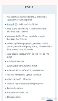 Susicka WHIRLPOOL AWZ 8676, kondenzačná sušička - 2