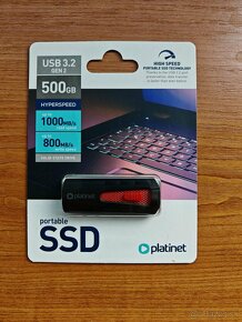 Predám nový PLATINET PMFSSD500 USB 3.2 500GB - 2