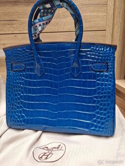 Nová kabelka Hermes BIRKIN ELECTRIC BLUE CROCO - 2