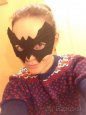 dievčenská maska na tvár - Halloween karneval BATGIRL - 2