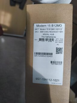 Predám MSI Modern 15, I5 12th 16gb ram - 2