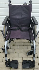 invalidny vozík 49cm pridavne brzdy pas barle puklice AL - 2