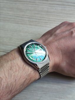 TIMEX Q Diver Reissue GMT - Green & Silver + Originál box - 2