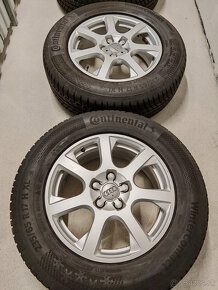 5x112 R17 7J ET37 Audi + 235/65R17 Zimné Continental - 2